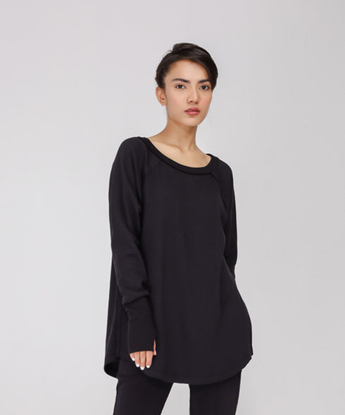 Women's Long Waffle Knit Shirt